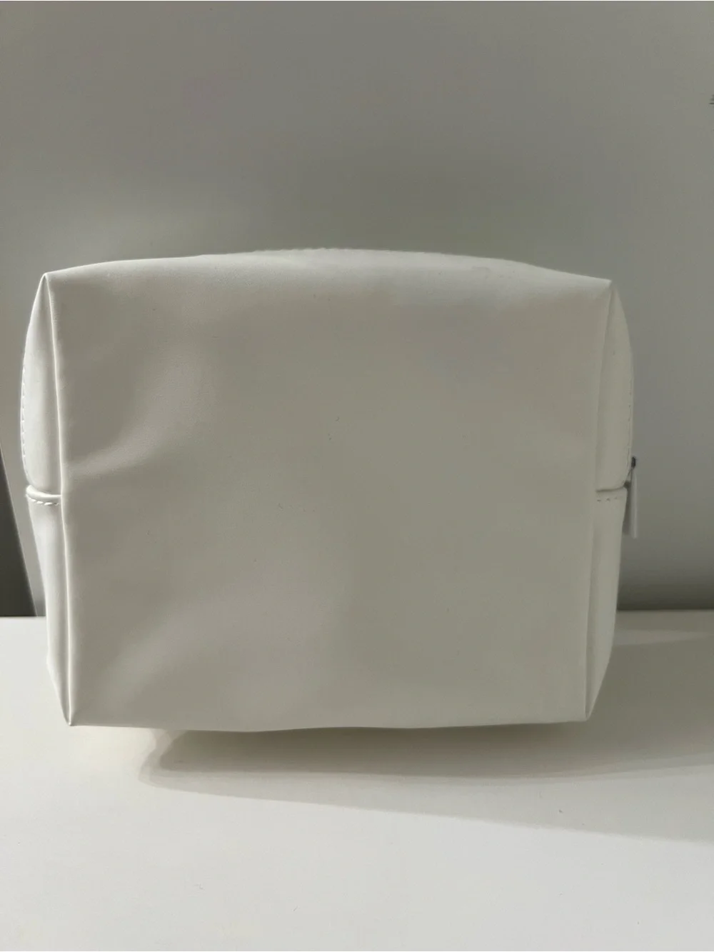 YSL Beauty white Cosmetic Pouch with Gold Logo